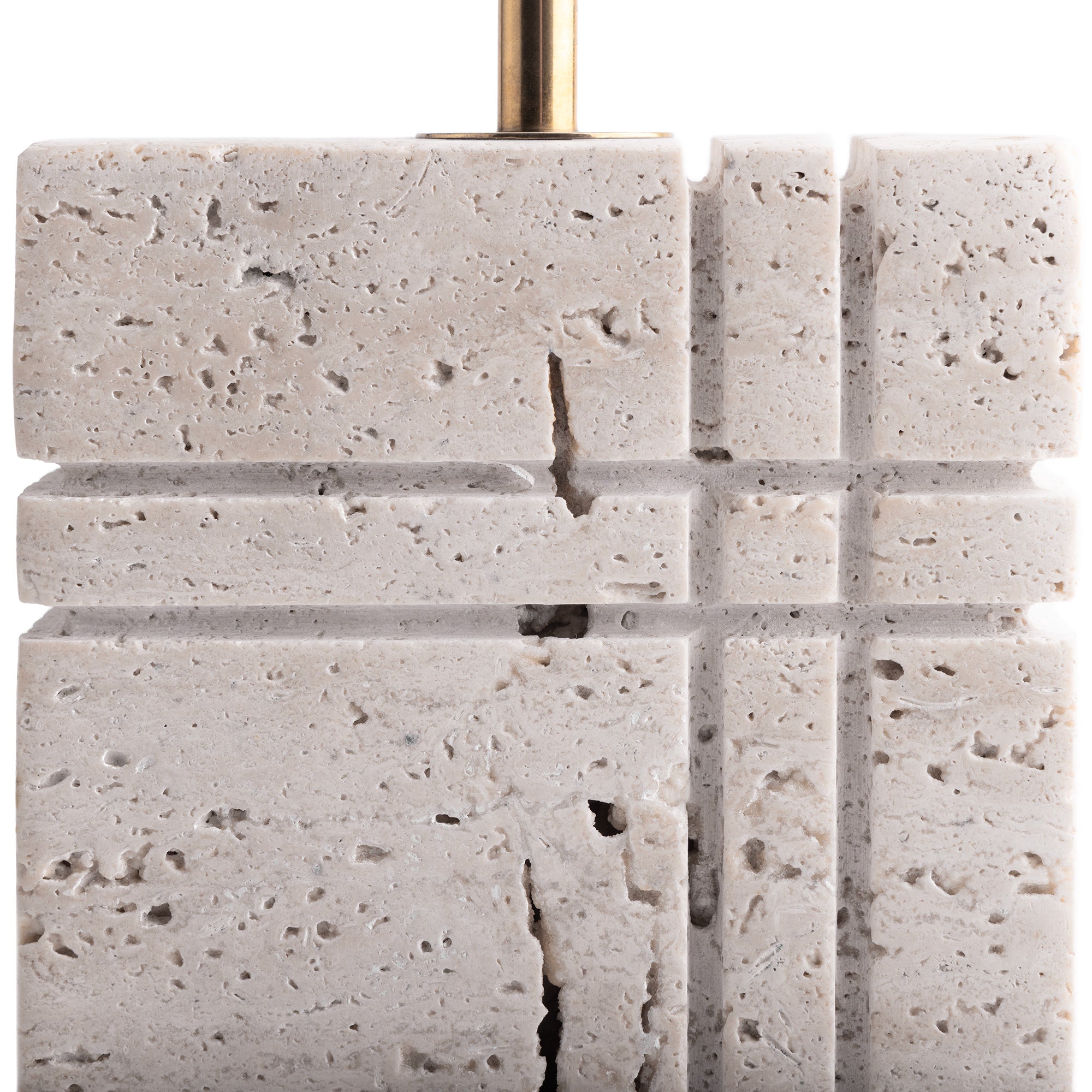 Criss Cross cordless table lamp in natural marble