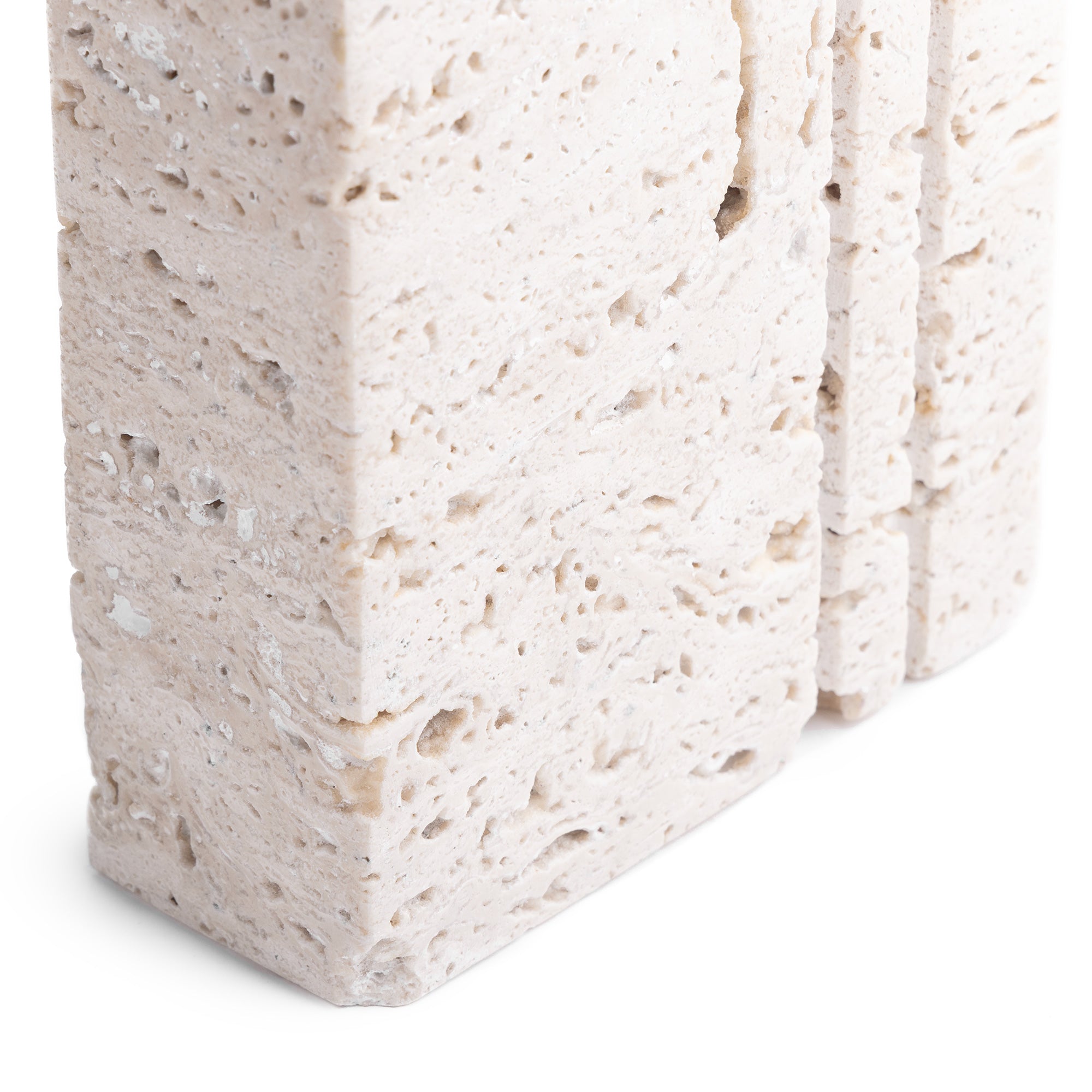 Criss Cross cordless table lamp in natural marble