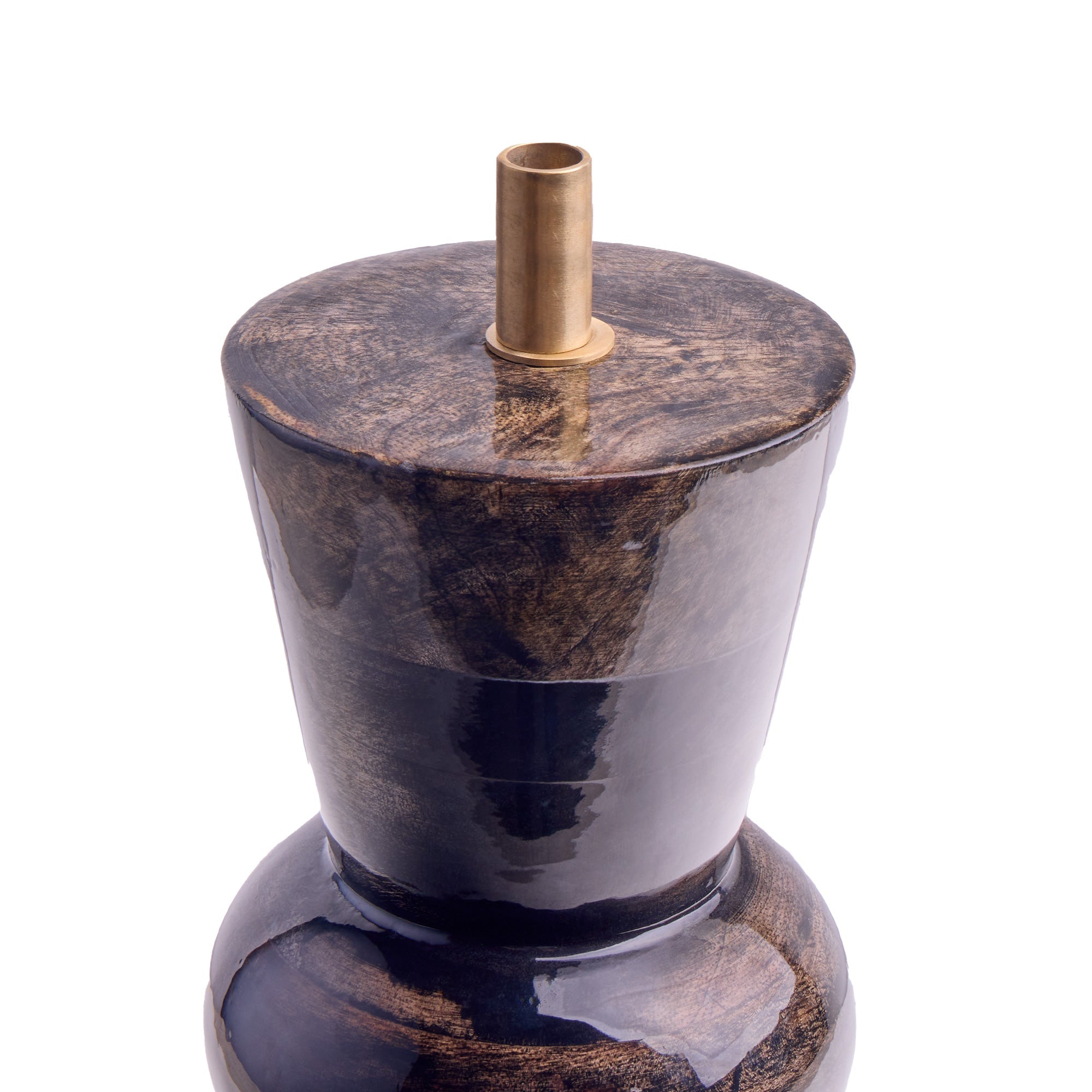 Diabolo cordless table lamp in brown gloss
