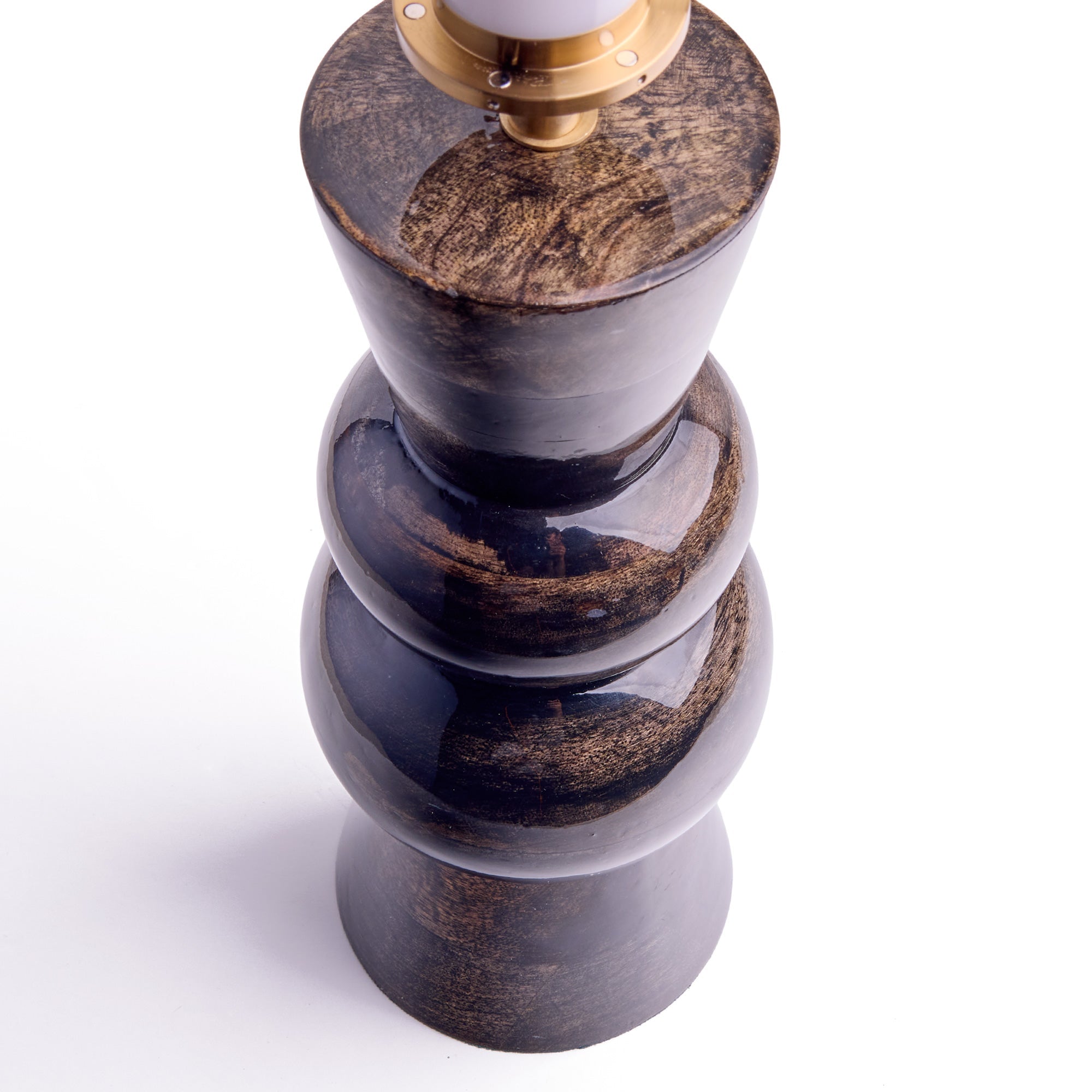 Diabolo cordless table lamp in brown gloss