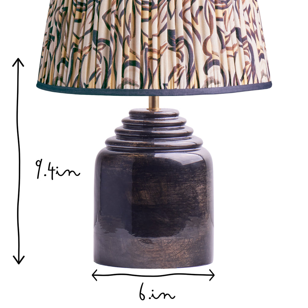 Hive cordless table lamp in brown gloss