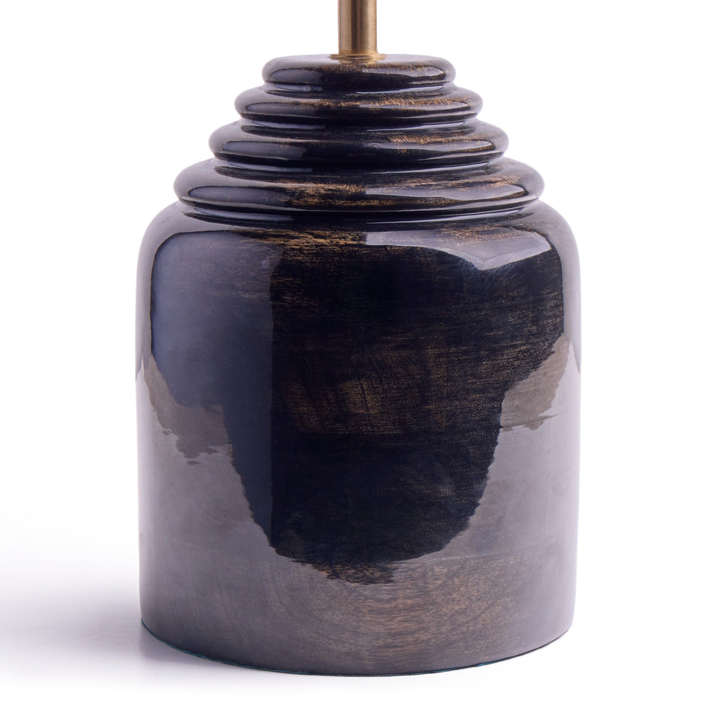 Hive cordless table lamp in brown gloss