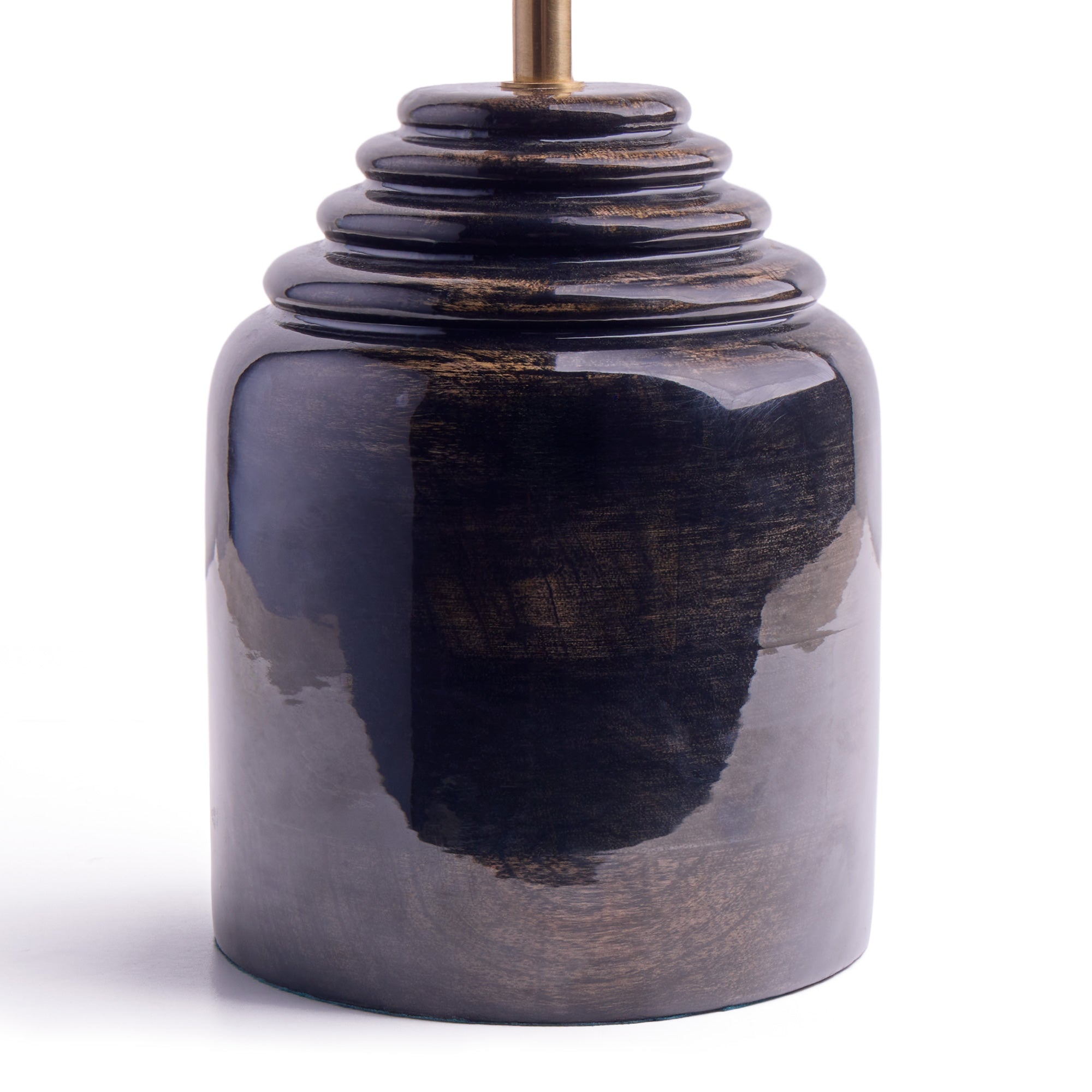 Hive cordless table lamp in brown gloss