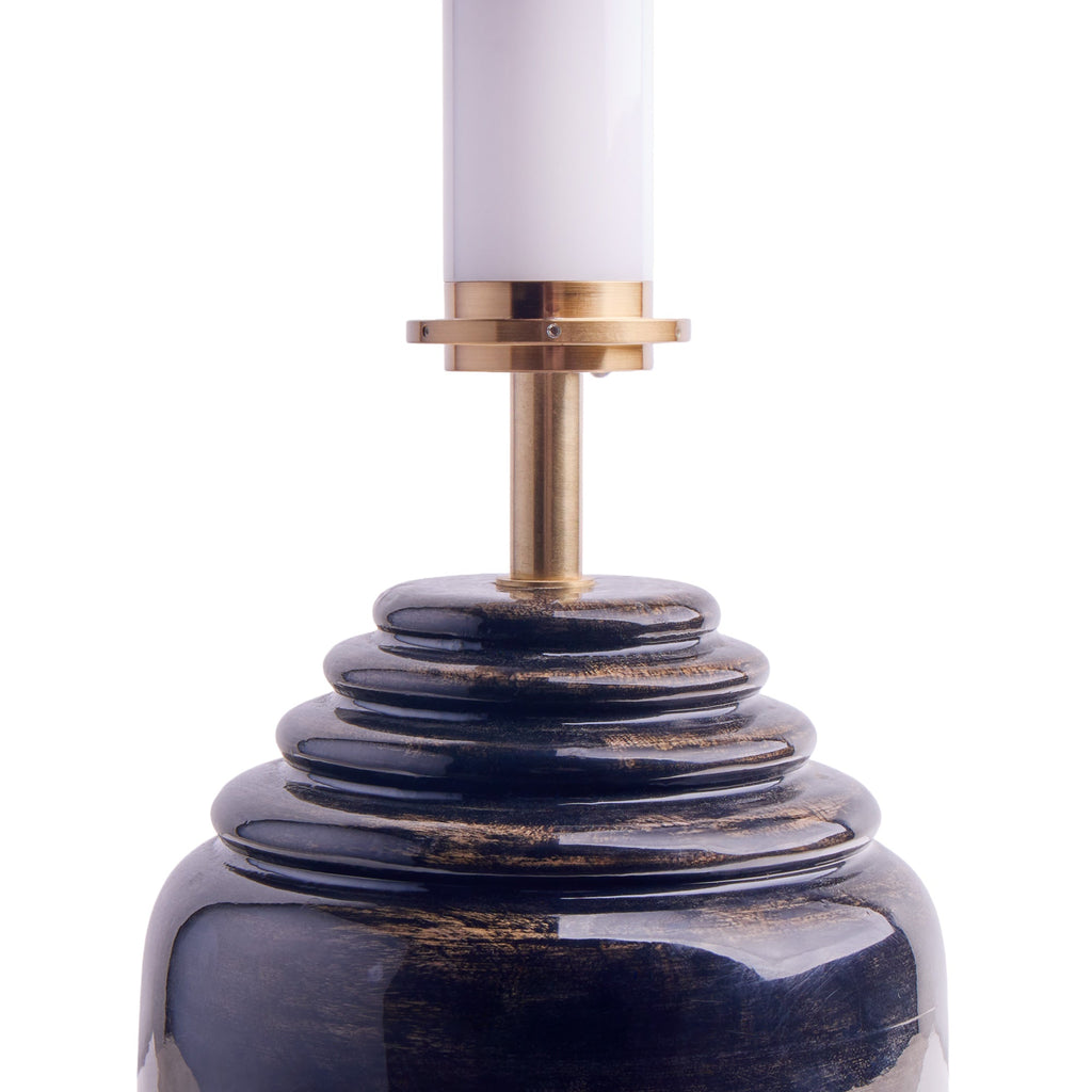 Hive cordless table lamp in brown gloss